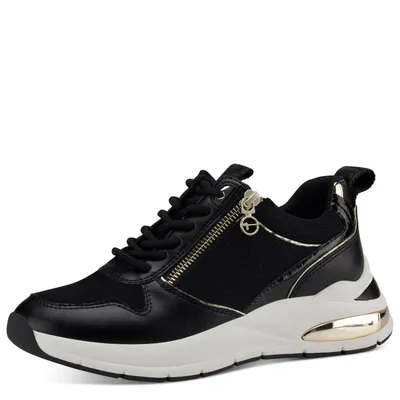 Produktbild von Tamaris Damen Sneaker schwarz gold