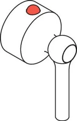 Produktbild von AXOR 37391000 Hebelgriff Axor Terrano Thermostat