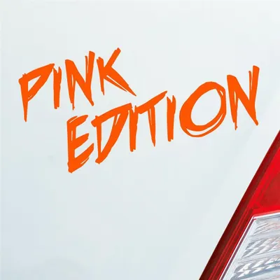 Produktbild von Auto Aufkleber Pink Edition Auto Car Tuning Motorrad 15x7 cm Orange Sticker Heckscheibenaufkleber