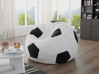 Produktbild von MIRJAN24 Sitzsäcke Ksante 500L, Jugendzimmer, Modern Kinderzimmer Sitzkissen, Sitzhocker (Farbe: Weiß + Schwarz)