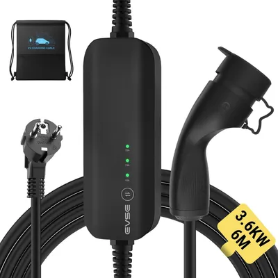 Zdjęcie produktu dla Mobilna stacja ładowania typu 2 - kabel do ładowania Schuko - 3,6 kW - 6 metrów