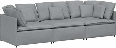 Zdjęcie produktu dla Sofa modułowa z poduszkami Tkanina jasnoszara