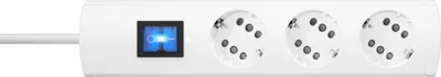 Image de KOPP 234002010 Multiprise avec interrupteur 3x blanc contact de protection