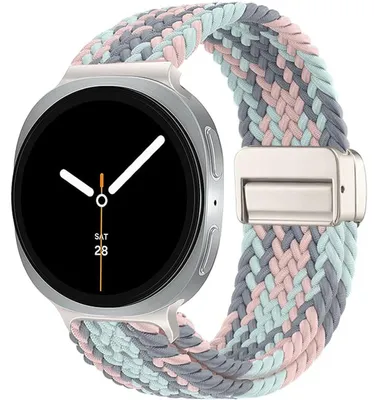 Obrázok produktu pre Nylonový pletený remienok pre hodinky Galaxy Watch 8, elastická magnetická zapínanie
