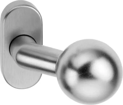Productafbeelding van Dieckmann FS-knoppen, verchroomd, model K4 / 2133 / 02, stevig bevestigd aan rozet met M12-schroefdraad, roestvrij staal - 1384000001
