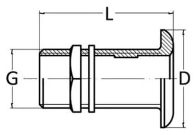 Produktbild von Durchgehendes Gewinde, Messing Osculati 17.321.84