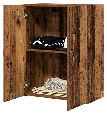 Produktbild von Büroschrank mit Regal in Schwarz Eichen-Optik 70 x 32 x 77,5 cm