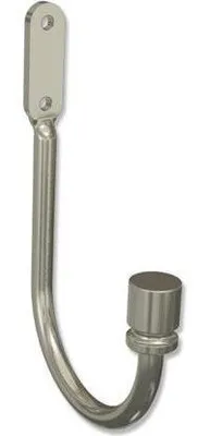 Produktbild von Interdeco Raffbügel / Gardinen-Dekohaken Chrom matt, Pack. 2 Stück