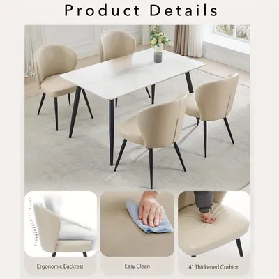 Zdjęcie produktu dla Krzesło do jadalni - Krzesło - Krzesło obrotowe - Krzesło kuchenne - Krzesło do salonu - Zestaw 2 sztuk - Ergonomiczne poduszki