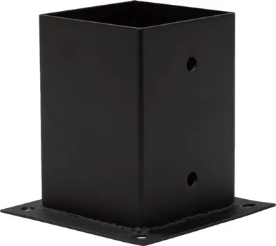 Immagine prodotto di Supporto per pali 10 x 10 cm nero su piastra - al pezzo
