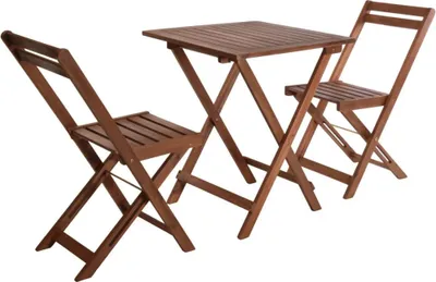 Produktbild von ProGarden Garten-Bistro-Set 3-tlg. Holz