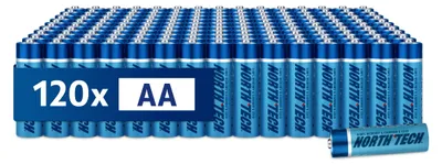 Produktbild von AA Batterien – 240 Stück North Tech Extra Heavy Duty Umweltfreundliche Verpackung | 1,5V | Langlebig & Auslaufsicher