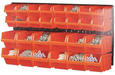 Produktbild von Sichtlagerkasten-System 30tlg. Lagerboxen Stapelboxen Sichtlagerkästen Wandregal