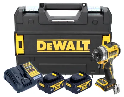 Obrázok produktu pre Akumulátorový rázový uťahovák DeWalt DCF 860 M2T 18 V 282 Nm 1/4" bez kefy + 2x akumulátor 4,0 Ah + nabíjačka + TSTAK
