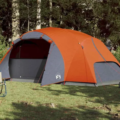 Image de Tente familiale avec ventilation 8 personnes Orange Etanche