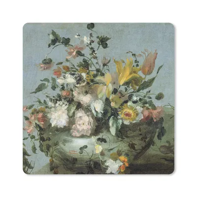 Produktbild von MuchoWow® Mauspad Mousepad Blumen - Alte Meister - Barock 20x20 cm - Mousepads - Maus Mat - Pad - Mausunterlage - Desk Mat - Bureauartikeln