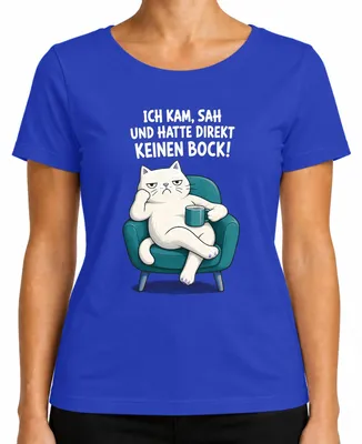 Imagen del producto de Camiseta para mujer, color azul, talla XL, con el texto: "Llegué, vi y no me gustó nada. Declaración sarcástica."
