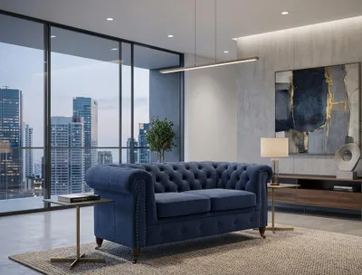 Produktbild von Designer Sofa 3 Sitzer Chesterfield Couch Polster Sofas Sitz Dreisitzer Textil