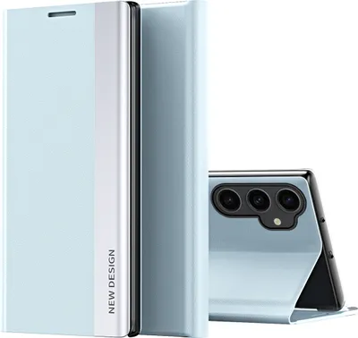 Produktbild von Galaxy S23 FE Hülle, Leder PolyurethanMagnetisch Klapp Stand Schutzhülle für Samsung Galaxy S23 FE Blau