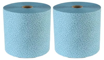 Produktbild von SemyTop Semy Profi Putztuchrolle 32 cm - blau - 500 Blatt - 2 Rollen