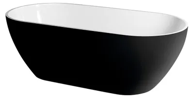 Productafbeelding van REDUTA Vrijstaande badkuip, 170 x 80 x 46 cm, zwart/wit