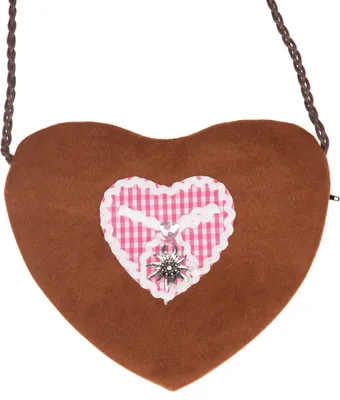 Produktbild von Bayern Handtasche - Herzerl -  Handtasche - blau oder rosa rosa Herz