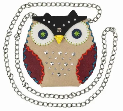 Produktbild von KLEIBER Filz-Nähset Tasche mit Nieten "Eule" braun