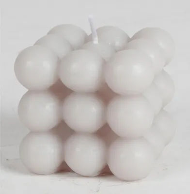 Produktbild von 16 Stück Bubble-Kerzen 6cm Blasen Kugeln quadratisch, verschiedene Farben