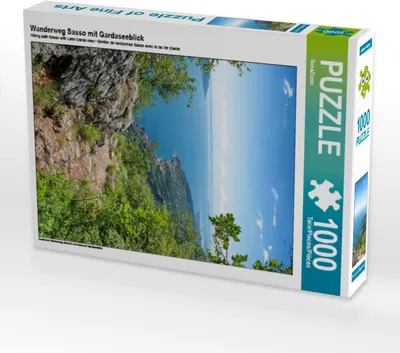 Produktbild von CALVENDO Puzzle Wanderweg Sasso mit Gardaseeblick | 1000 Teile Lege-Größe 64x48cm Foto-Puzzle für glückliche Stunden