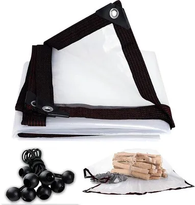 Image de Bâche de protection Famanu, 2 m x 2 m - Étanche, très résistante, transparente
