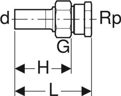 Produktbild von Geberit 35388 Mapress Edelstahl Übergangsverschr.