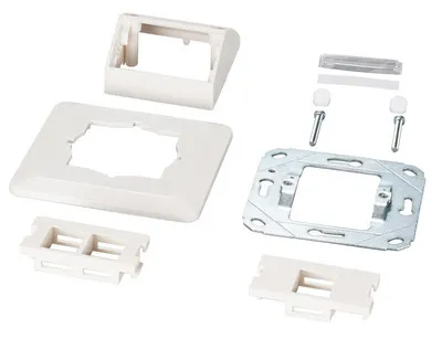 Produktbild von Multifunktions-Rahmenset mit 1-und -- 2-Port Adapter Keystone Format(HDMI,USB,