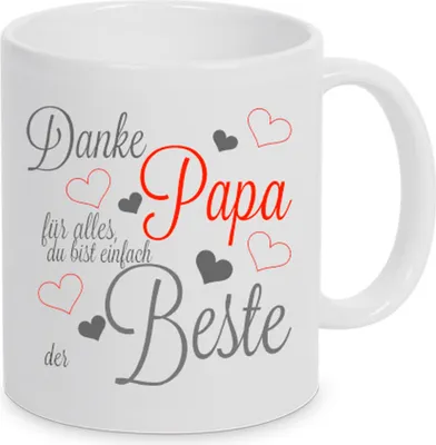 Produktbild von TassenKing - Danke Papa, du bist einfach der Beste - Tasse - Kaffeetasse - Tasse mit Spruch