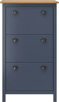 Zdjęcie produktu dla vidaXL Szafka na buty Hill Grey 72x35x124 cm lite drewno sosnowe