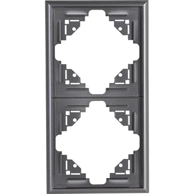 Produktbild von Kopp Abdeckrahmen 2-fach Malta, silber-anthrazit, 309215068