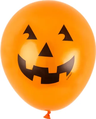 Produktbild von 10 Halloween Luftballons Kürbis Gesicht