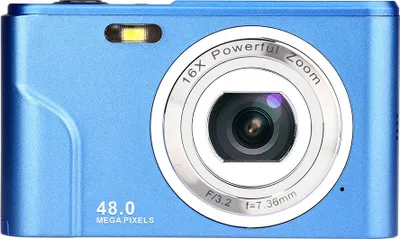 Produktbild von INF Digitalkamera 48MP mit 16x Digitalzoom, HD-Display, 2.4 Zoll IPS-Bildschirm Blau