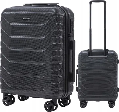 Produktbild von WINGS Kabinenkoffer CRAKE CRK01 TSA 4Räder Schwarz 36L Polycarbonat