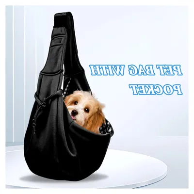 Produktbild von Hundetasche mit verstellbarem Schultergurt, geeignet für Hunde bis 15 kg, ideal für kleine Hunde und Katzen, Tragetuch für Spaziergänge und Aktivitäten