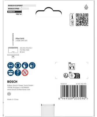 Obrázek produktu pro Držák na korunkové vrtáky pro cihly a měkké dlaždice 33-103 mm BOSCH