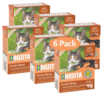 Produktbild von Bozita 9117174, Adult, jede Rasse, Rind, Huhn, 370 g