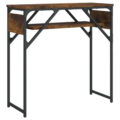 Obrázek produktu pro Konzolový stolek s policí kouřový dub 75x30x75cm materiál na bázi dřeva