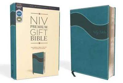 Produktbild von Niv, Premium Gift Bible, Leathersoft, Blue, Red Letter Edition, Indexed, Comfort Print