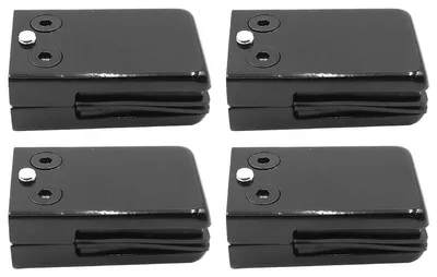 Glasklemmen 10-12 mm, 4 Stück, Schwarz, RVS