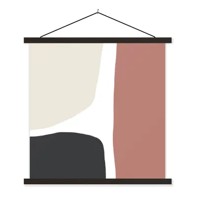 Produktbild von MuchoWow® Textilposter Pastell - Abstrakt - Design 60x60 cm mit schwarzem Rahmen - Posteraufhänger