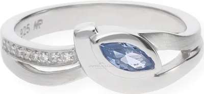 Produktbild von JuwelmaLux Ring Sterling Silber 925 mit synth. Blautopas JL20-07-0342 54