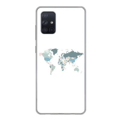 Produktbild von MuchoWow® Handyhülle Schutzhülle Hülle für Samsung Galaxy A51 5G Weltkarte - Pastell - Länder Silikon Softcase Handy Hülle - Abbildung
