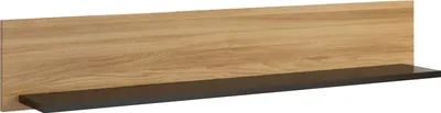 Produktbild von Bücherregal - 122 cm breit, Farbe: Eiche / Schwarz
