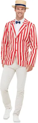Produktbild von 20er-Jahre-Herrenkostüm sommerliche-Verkleidung rot-weiss L