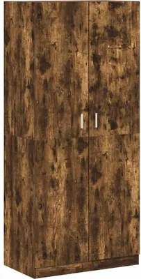 Image de vidaXL Armoire chêne fumé 90x52x200 cm Bois composite